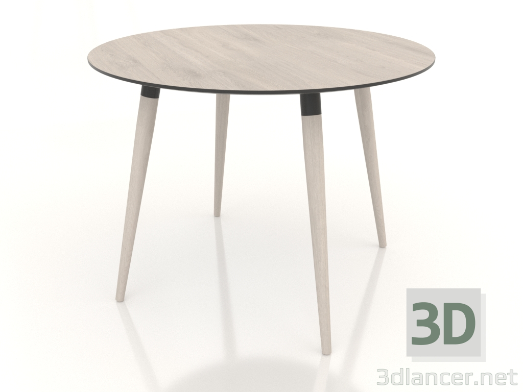 3d model Mesa de comedor BRUNO 1000x1000x750 mm (roble blanqueado) - vista previa