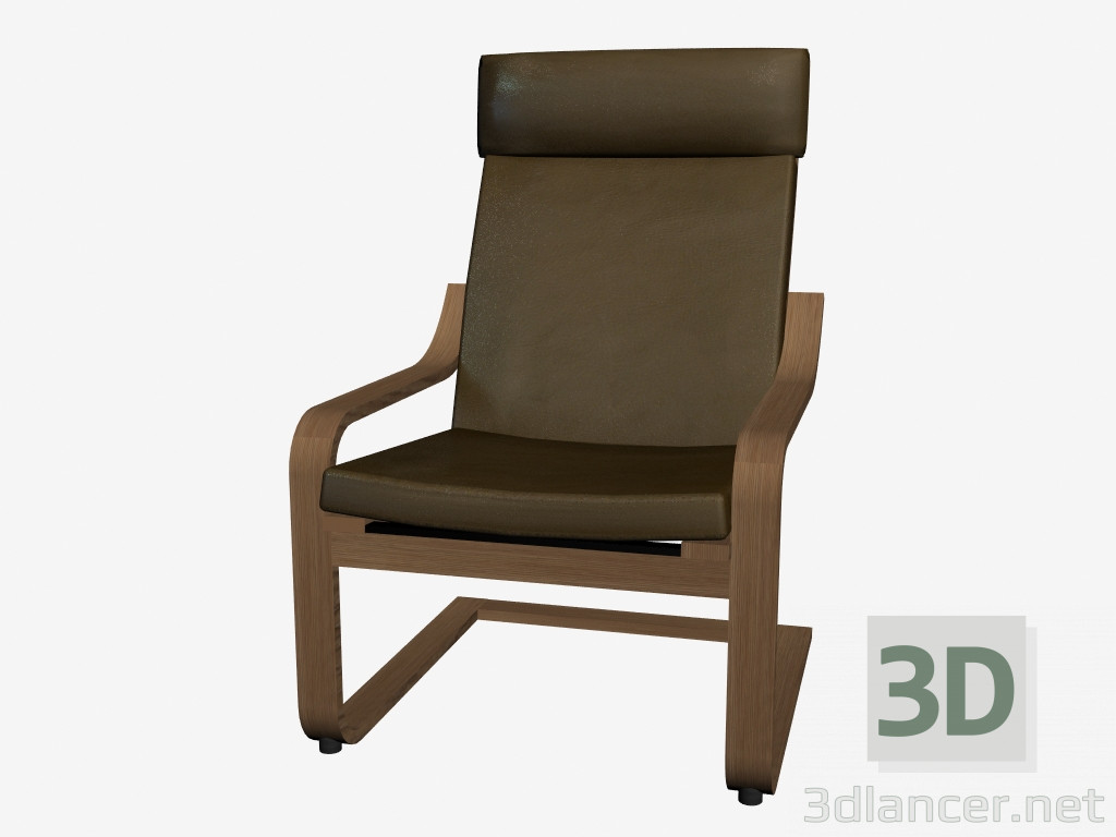 3d модель Кресло Poang 1 – превью