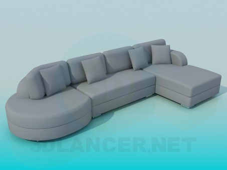 3d model Sofá - vista previa