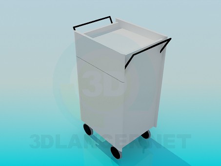 3d модель Тележка для больницы – превью 3d модель Тележка для больницы – превью