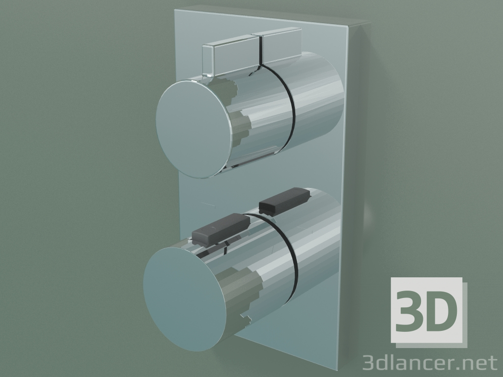 3D modeli Duş ve banyo için iki çıkış noktalı dahili termostat (36426670-000010) - önizleme