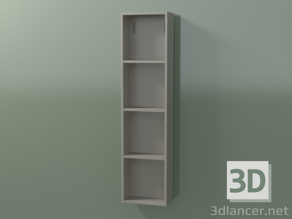 modello 3D Mobile alto Wall (8DUAEA01, Clay C37, L 24, P 12, H 96 cm) - anteprima