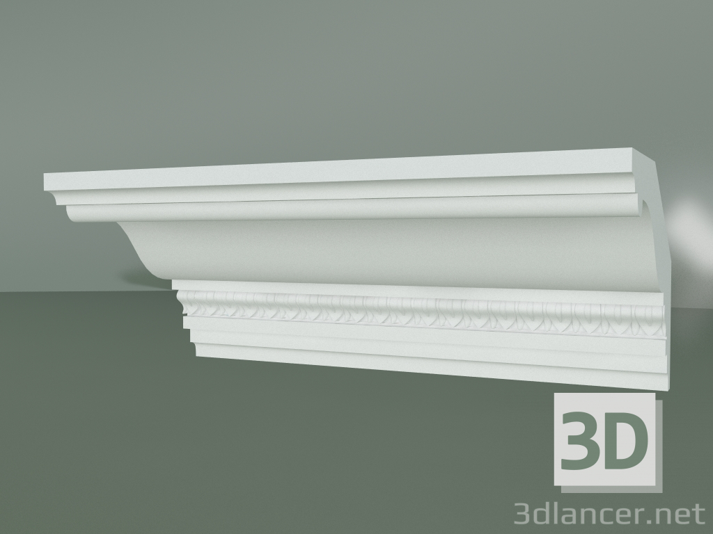 modèle 3D Corniche en plâtre avec ornement KV090 - preview