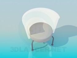 Cadeira com costas transparentes
