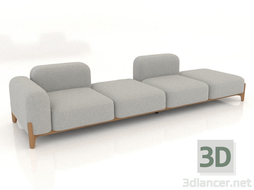 modèle 3D Canapé modulable (composition 17) - preview