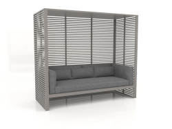 Al Fresco sofa with aluminum frame (Quartz gray)