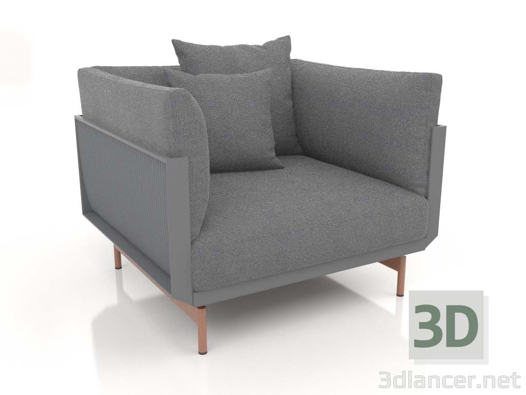3d model Armchair (Anthracite) - preview