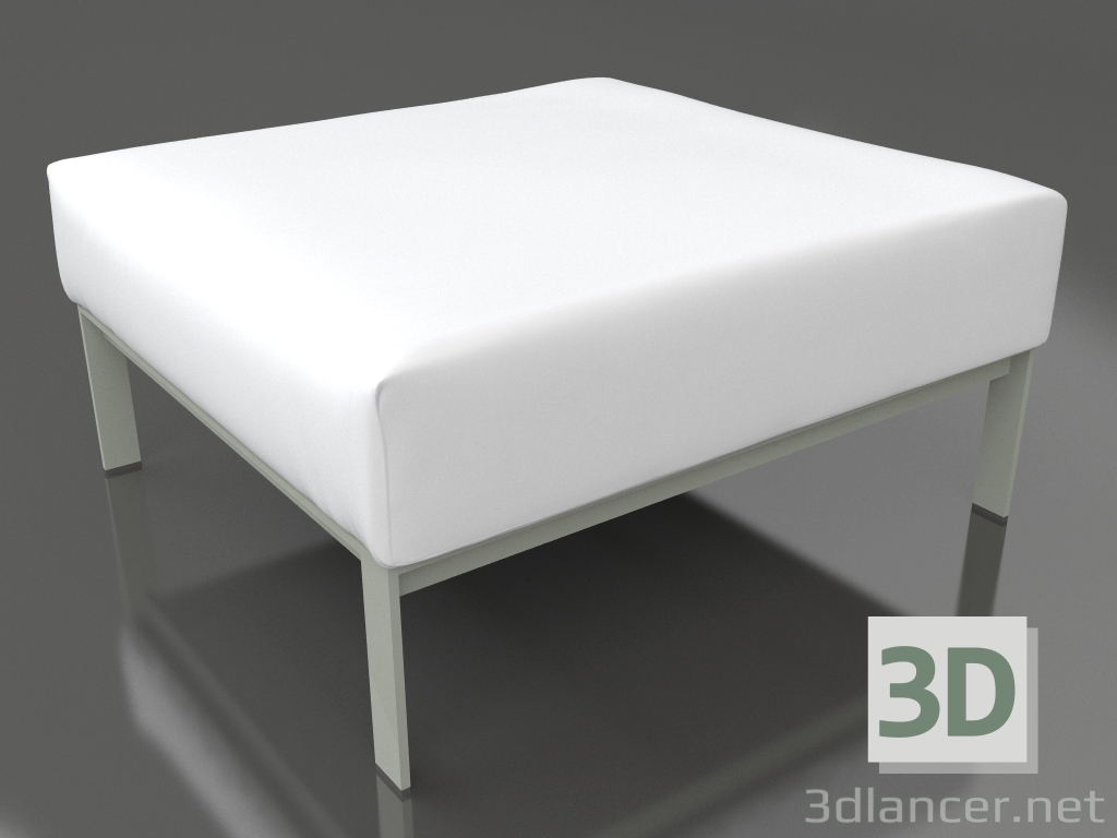3D Modell Sofamodul, Pouf (Zementgrau) - Vorschau