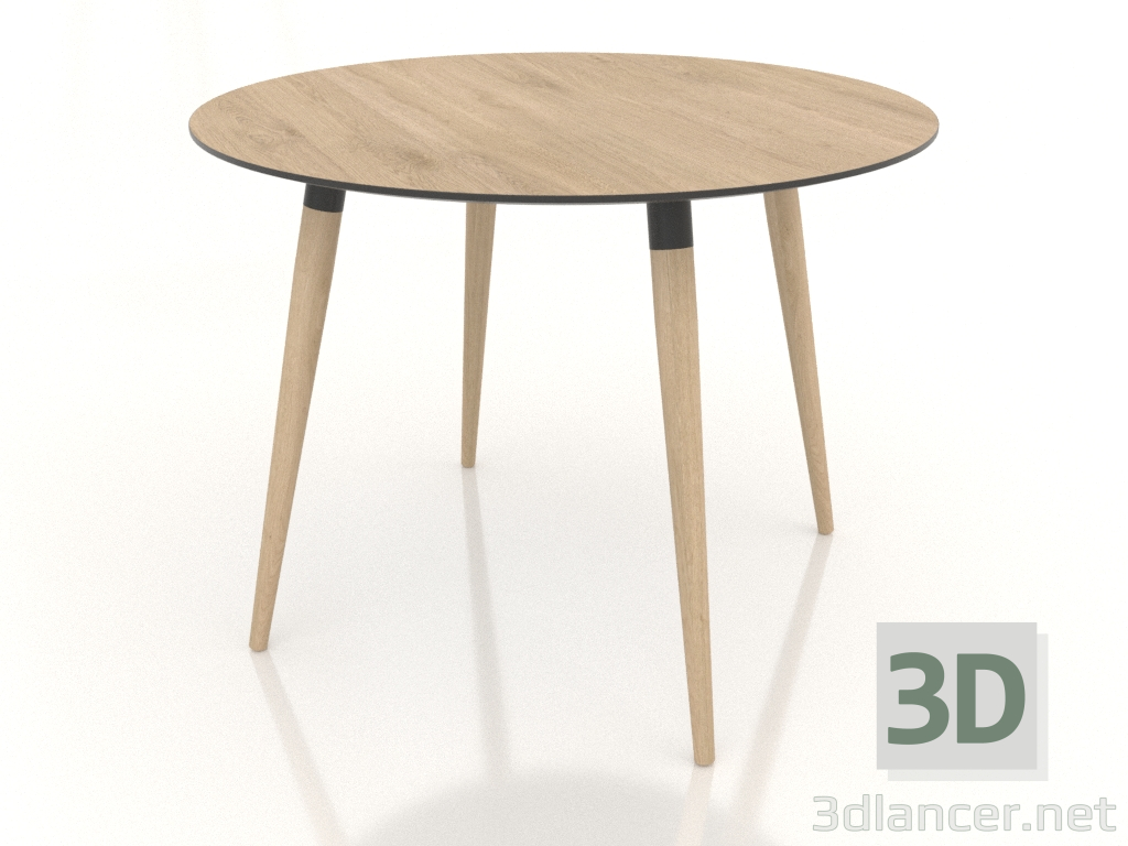 3d model Mesa de comedor BRUNO 1000x1000x750 mm (roble aclarado) - vista previa