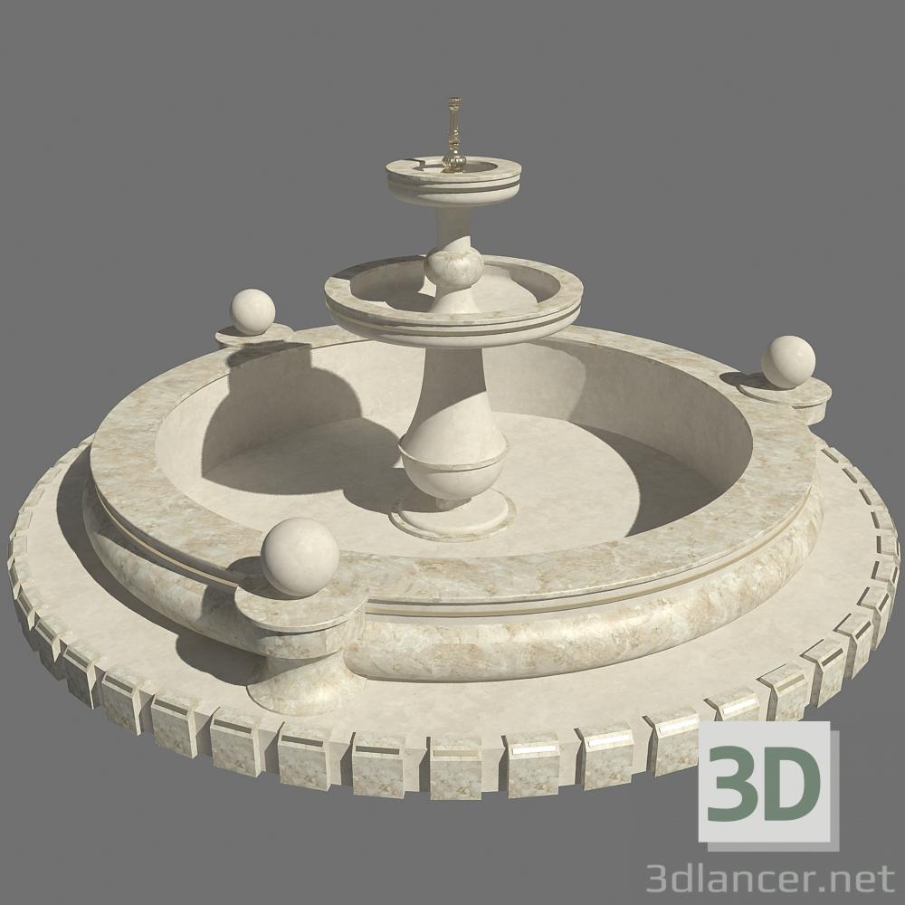 Fuente 01 3D modelo Compro - render