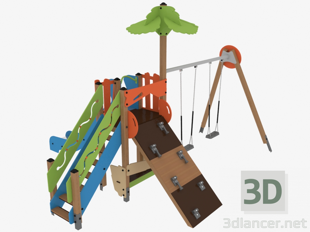 3d model Children's game complex (T1114) - preview
