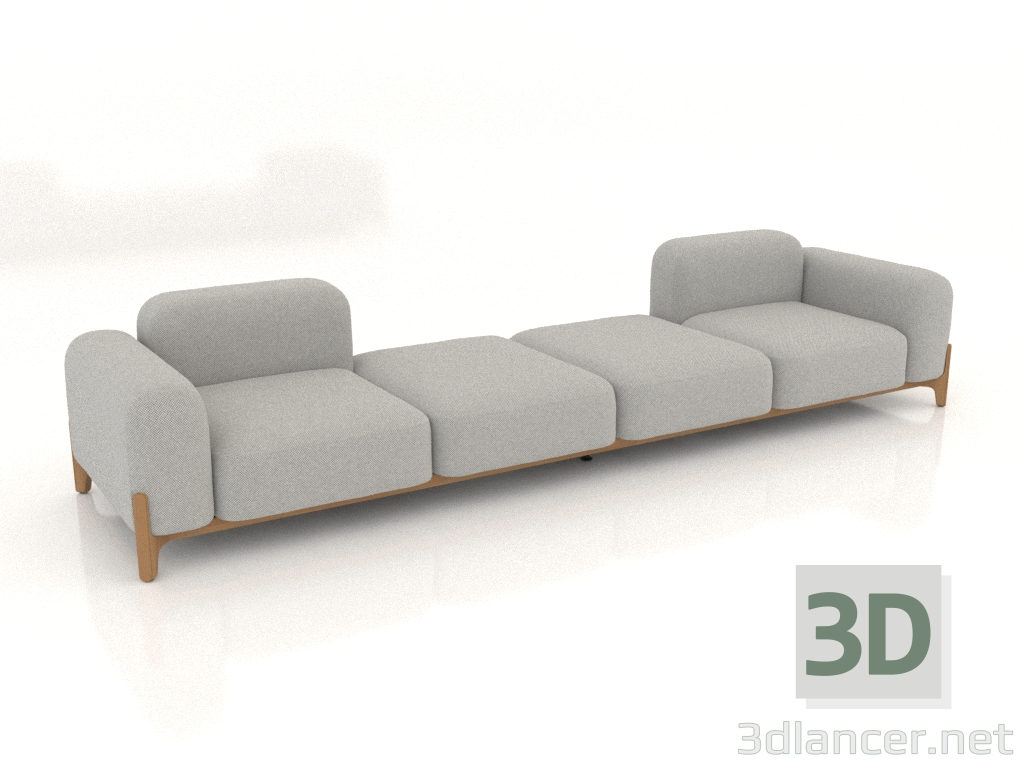 modèle 3D Canapé modulable (composition 18) - preview