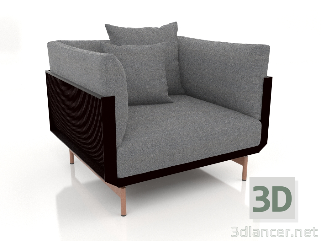3d model Armchair (Black) - preview