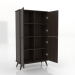 3d model Armario 5 1000x450x1800 mm (abierto, nogal fresno) - vista previa