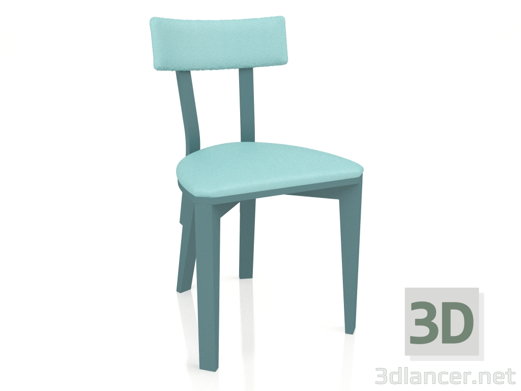modèle 3D Chaise rectangulaire compacte (option 1) - preview