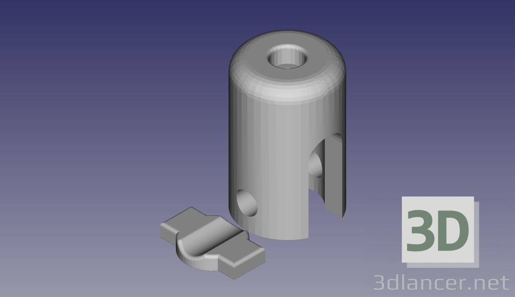 3d model vacuum tube infusion clamp - preview