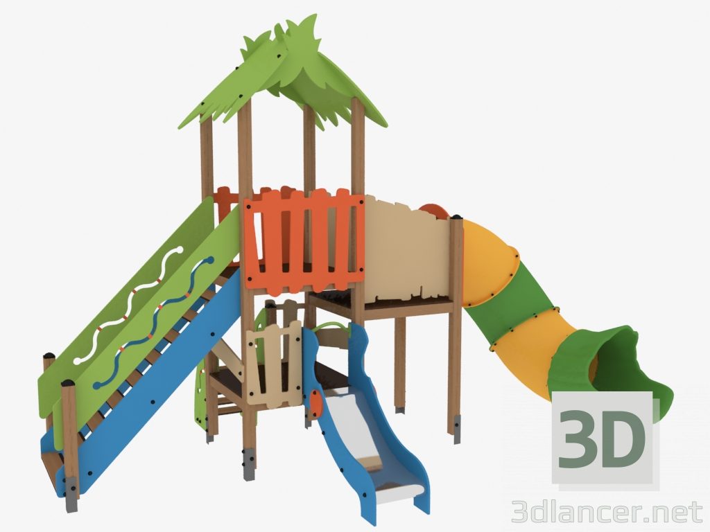 3d модель Детский игровой комплекс (Т1117) – превью