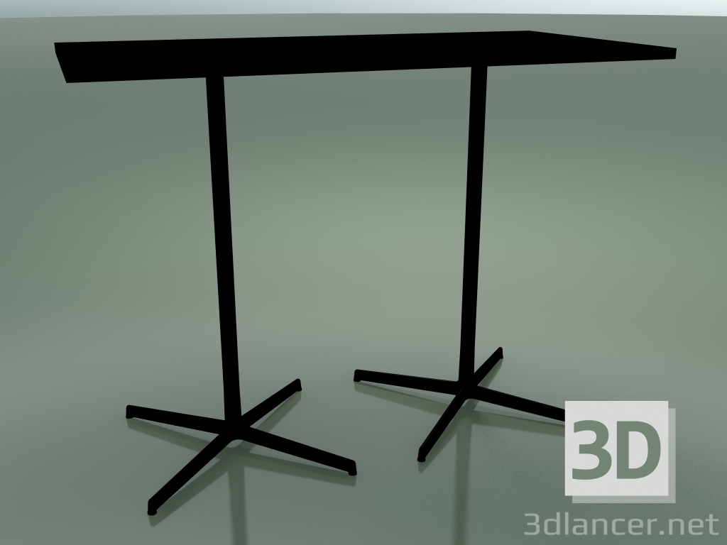 3D Modell Rechteckiger Tisch mit doppelter Basis 5517, 5537 (H 105 - 69x139 cm, Schwarz, V39) - Vorschau