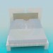 3d модель Кровать двухместная – превью