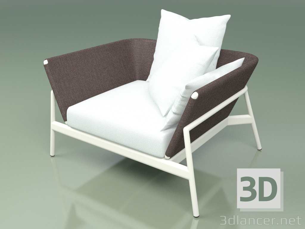 3D modeli Koltuk 001 (Metal Sütlü, Batyline Kahverengi) - önizleme