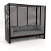 3D Modell Al Fresco Sofa mit Aluminiumrahmen (Schwarz) - Vorschau