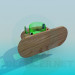 3 डी मॉडल लकड़ी टूथब्रश धारक - पूर्वावलोकन