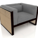 3d model Lounge chair (Black) - preview