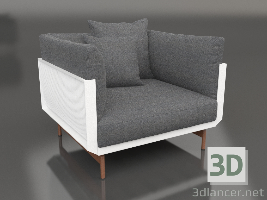 3d model Armchair (White) - preview