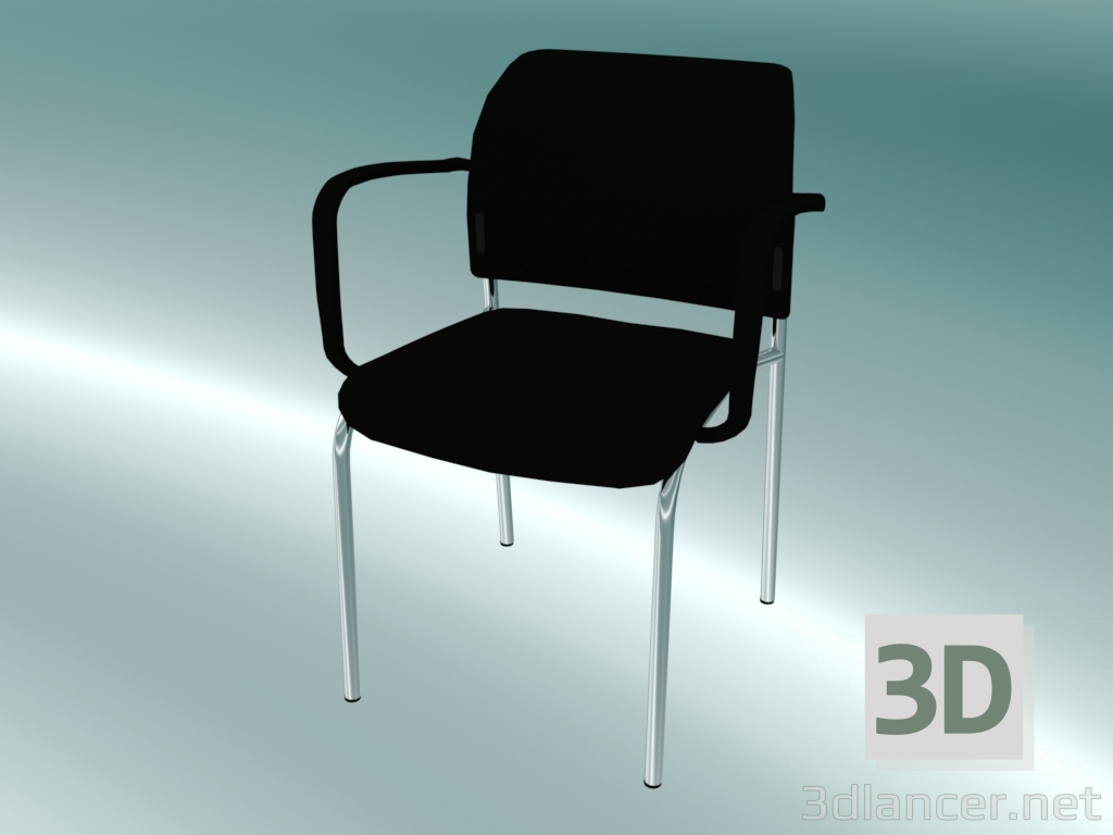 modello 3D Sedia visitatore (550H 2P) - anteprima