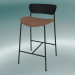 3d model Bar stool Pavilion (AV8, H 85cm, 48х50cm, Black stained oak, Leather - Cognac Silk) - preview