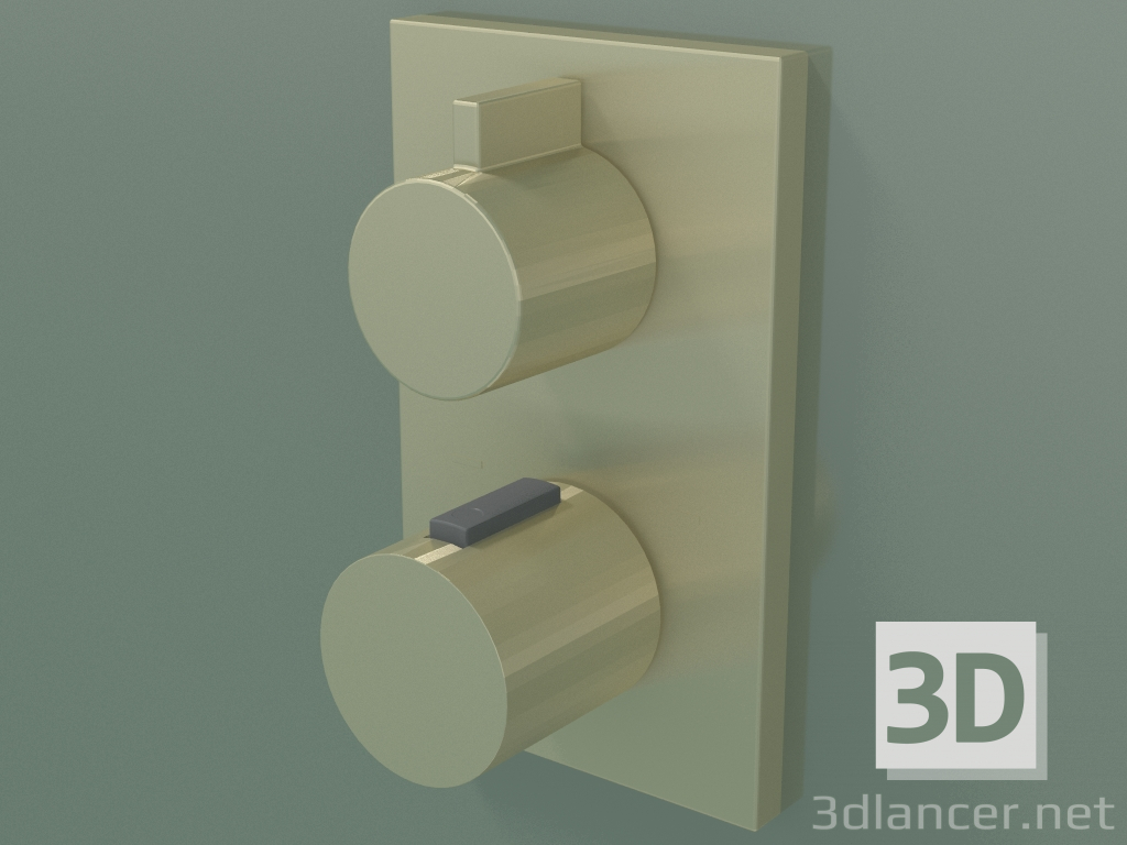 3d model Built-in thermostat for shower and bath, with two outlet points (36 426 670-280010) - preview