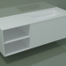 3d model Washbasin with drawer and compartment (06UC834D2, Glacier White C01, L 144, P 50, H 48 cm) - preview