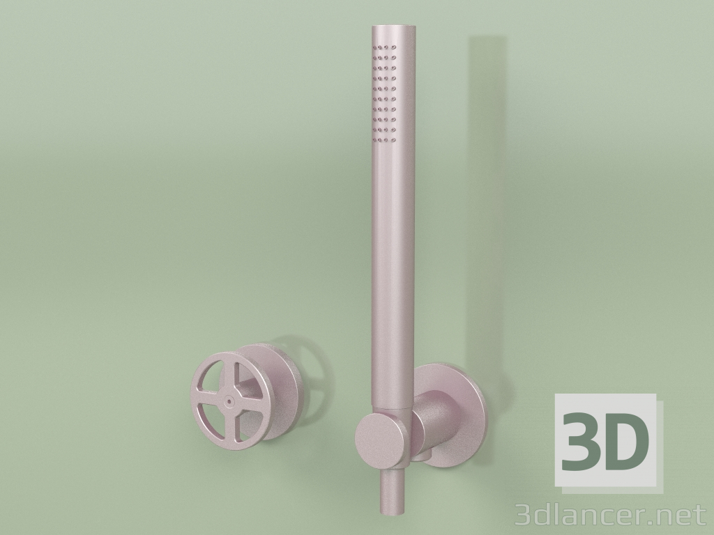 3d модель Комплект гідропрогрессівного змішувача для ванни-душа з ручним душем (20 58, OR) – превью