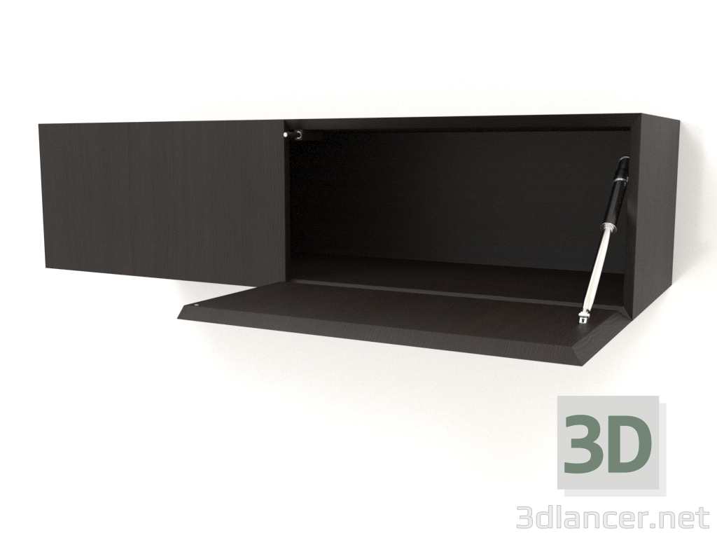 3d model Hanging shelf ST 06 (open door) (2 doors, 1000x315x250, wood brown dark) - preview