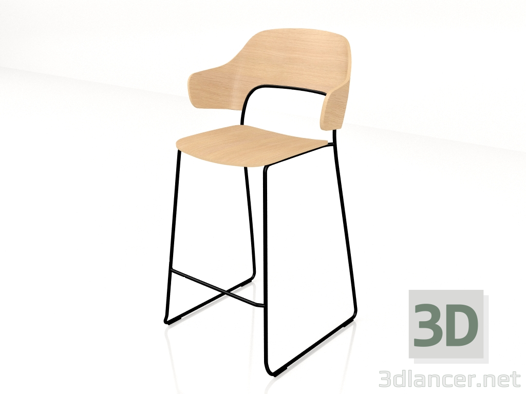modèle 3D Chaise semi-bar Afi AF08 - preview