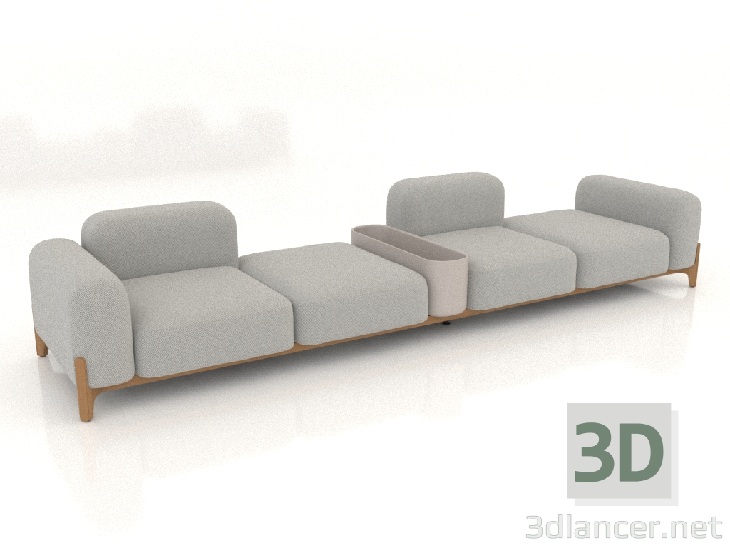 modèle 3D Canapé modulable (composition 20) - preview