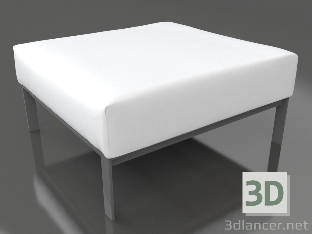 modèle 3D Module canapé, pouf (Anthracite) - preview