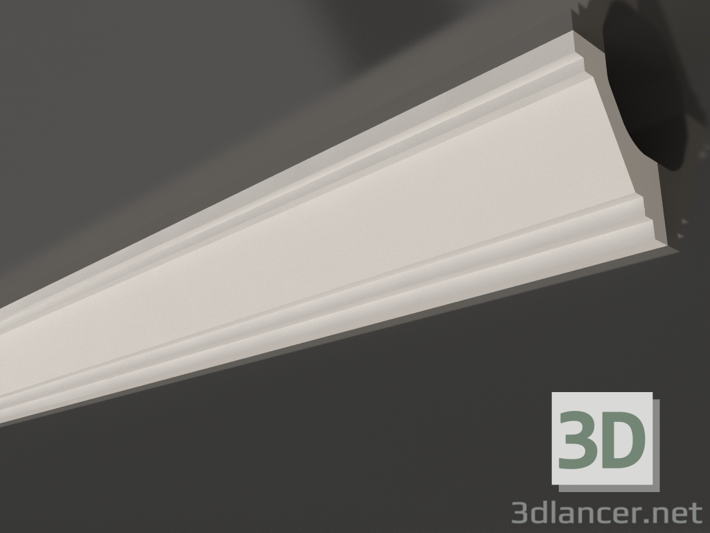 3d model Plaster ceiling cornice smooth KG 030 2 (80x63) - preview