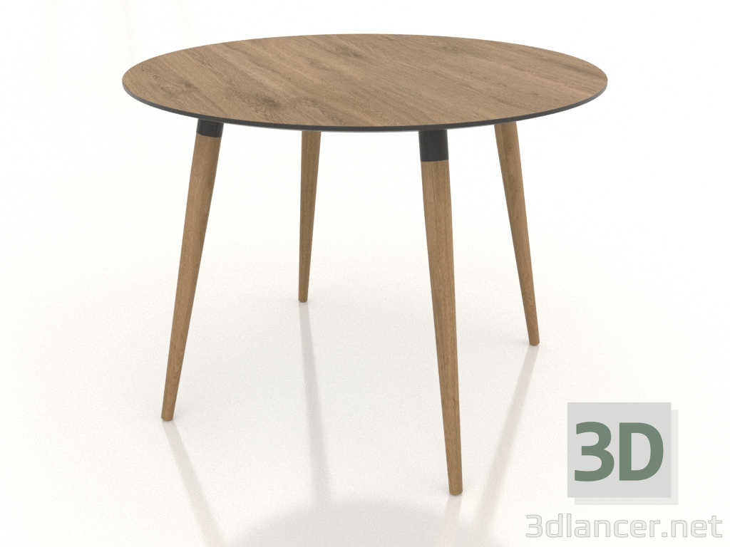 3D Modell Esstisch BRUNO 1000x1000x750 mm (Eiche natur) - Vorschau