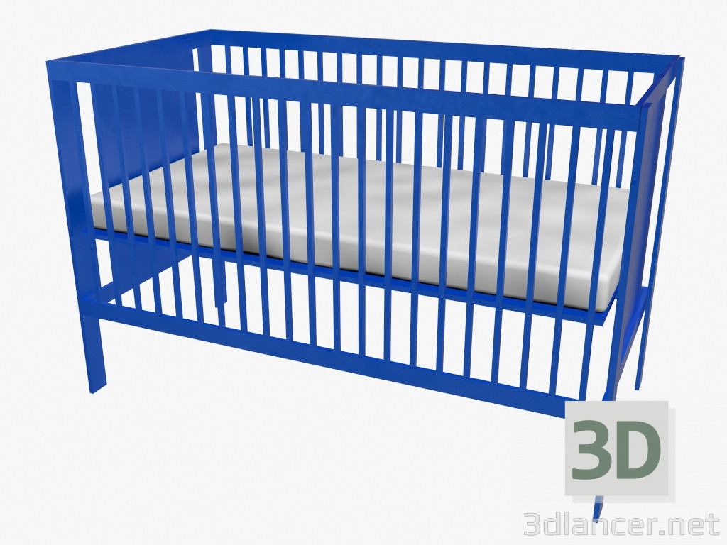 3D Modell Hermelin Kinderbett Babybett - Vorschau