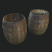 3d Barrel 4 texture sets model buy - render