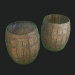 3d Barrel 4 texture sets model buy - render
