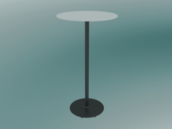 Table BON (9380-71 (⌀ 60cm), H 109cm, HPL white, cast iron black)