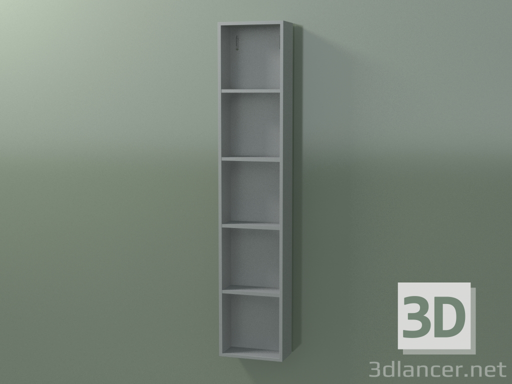 3d model Wall tall cabinet (8DUAFA01, Silver Gray C35, L 24, P 12, H 120 cm) - preview