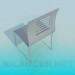 3d model Chair with bars on the back - preview