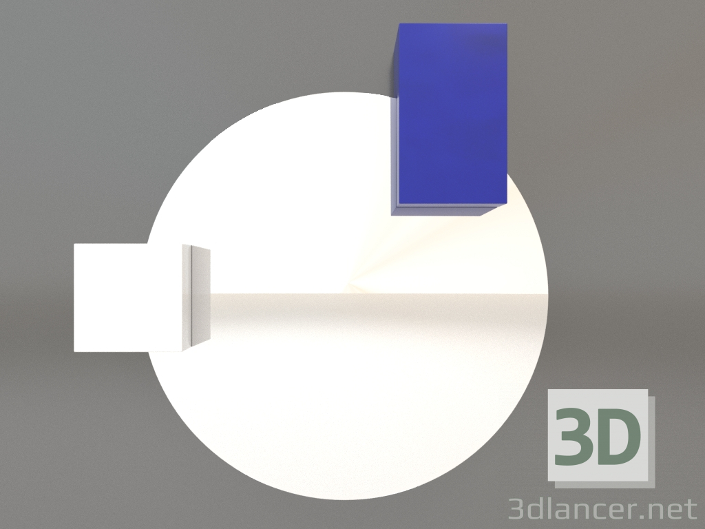 modello 3D Specchio ZL 07 (672х679, bianco, blu) - anteprima