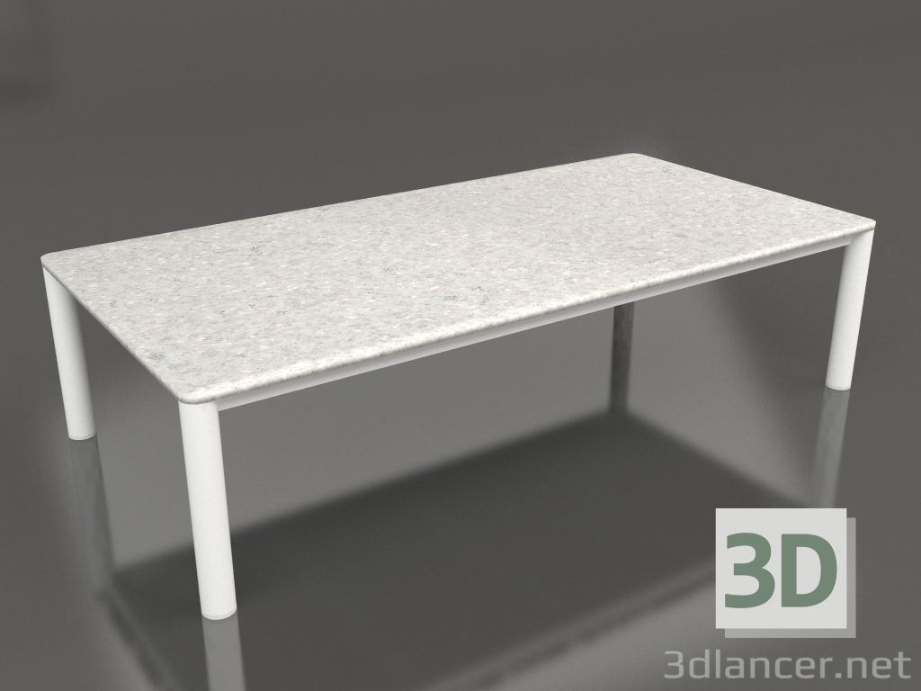 modello 3D Tavolino 70×140 (Bianco, DEKTON Sirocco) - anteprima