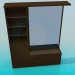3d model Wardrobe with a mirror for a hall room - preview