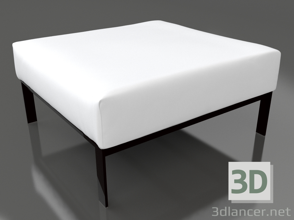 3d model Módulo de sofá, puf (Negro) - vista previa