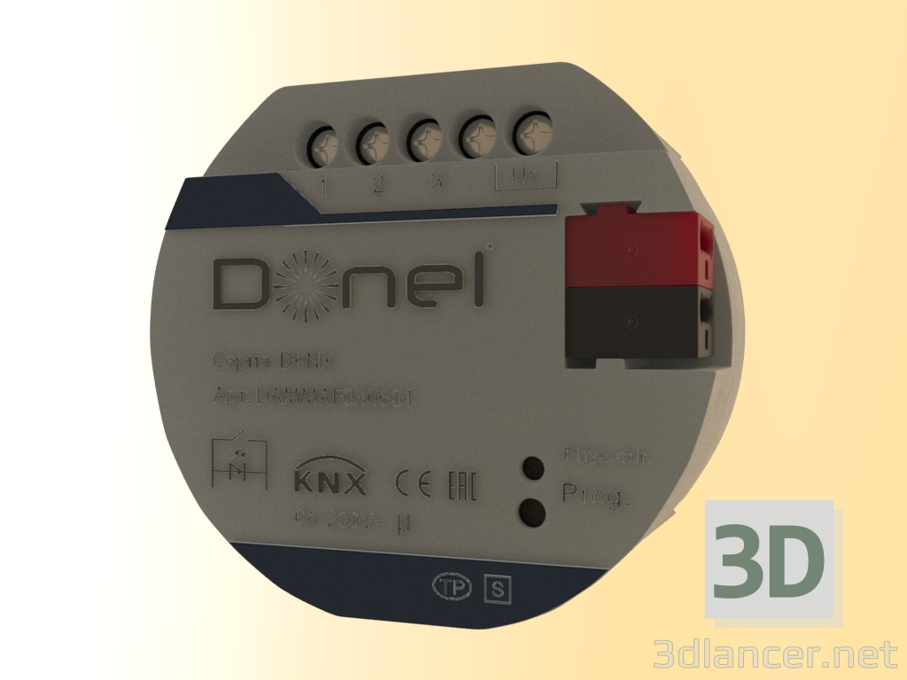 modèle 3D Actionneur multifonction Mini 3 canaux (DAMMAF030601) - preview